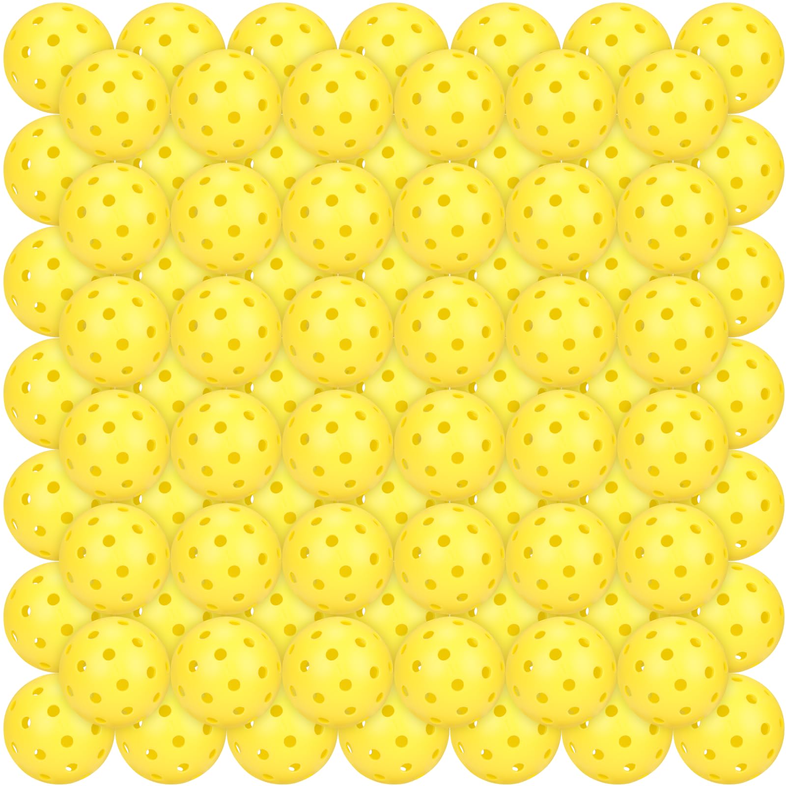 Deeliva Pickleball Balls, Meet USA Pickle Balls Balls Standard, 3/12/48/100 Pack Pickle Pickleballs with Waist Bag, Outdoor and Indoor Play with Great Durability, Bounce, Visibility