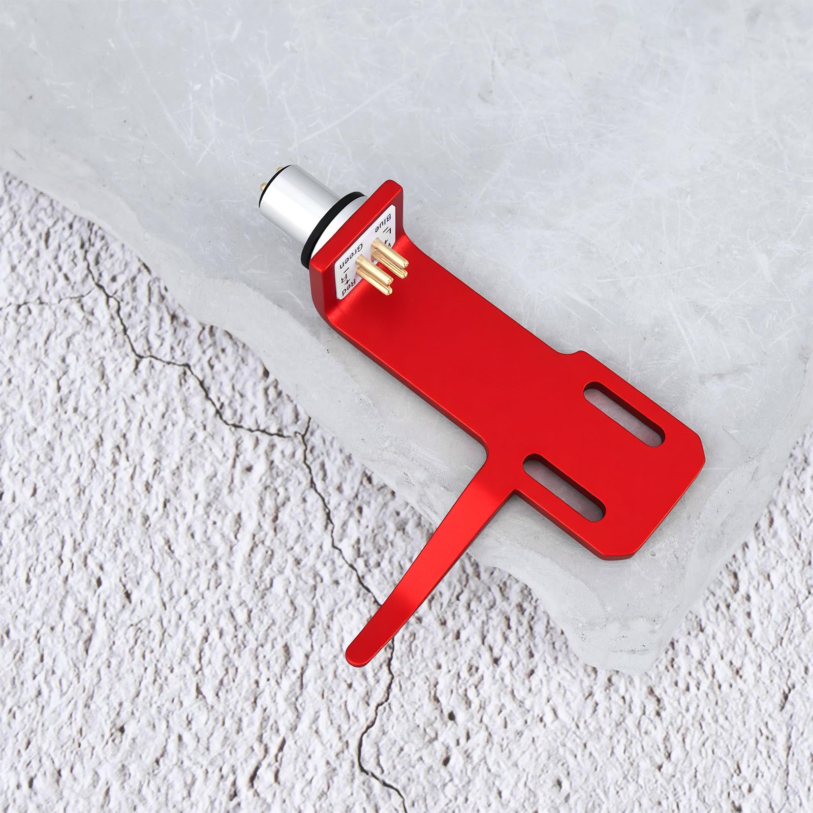 EMSea Juego de Soportes para Cabezal de Tocadiscos de 8 Mm Aptos para Varios Fonos LP Color Rojo