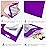 100 Pcs Resealable Mylar Bags with Frosted Clear Window Bags Packaging Bag Foil Pouch Zipper Bag for Food Self Sealing Storage Supplies (7.08x10.24 inches, Purple)