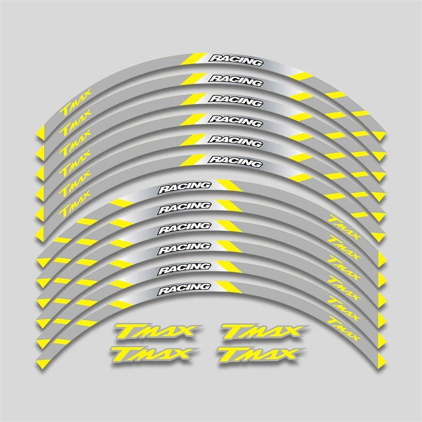 Stickers Motorcycle Stickers Night Reflective Decorative Wheel Rim for Yamaha T MAX500 T-MAX530 XP500 XP530(Style 26)