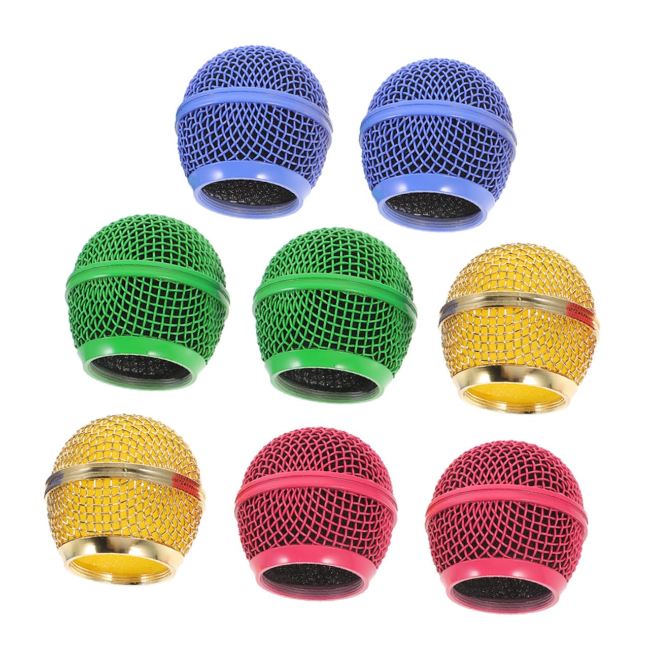 8piezas Rejilla Metálica Para Micrófono Repuesto De Cabezal De Rejilla Unidades Compatible Accesorios Para Micrófonos Inalámbricos