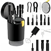 20-in-1 Laptop Phone Screen Earbud Cleaning Kit, Keyboard Cleaner Kit, Keyboard Cleaning Kit with Electronic Cleaning Brush Spray for Airpods Pro, iPad, iPhone Pro, Camera, Computer Cleaning (Black)