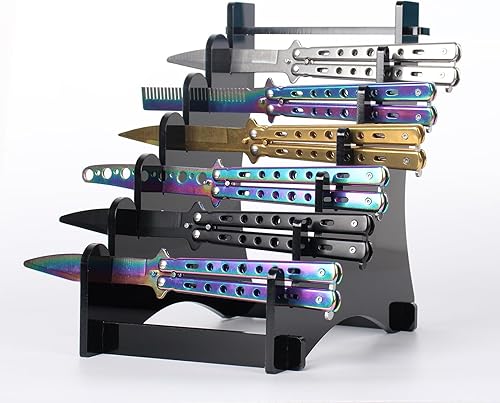 Miniatura 5 de KAFENDA Soporte de exhibición de cuchillos - Soporte para coleccionista, de bolsillo y cuchillos tácticos - Diseños geniales