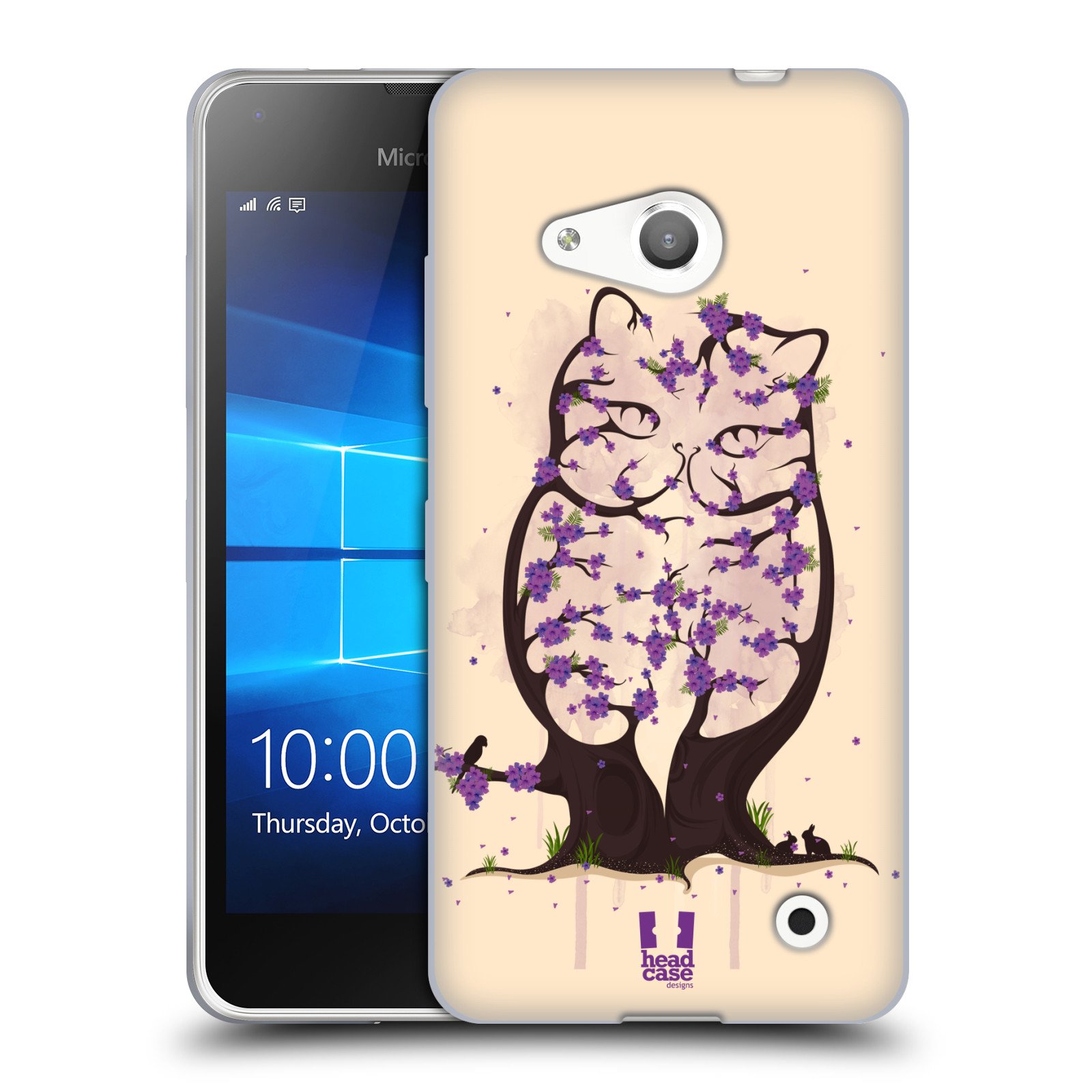 Head Case DesignsJacaranda Cat Wildlife In Bloom Soft Gel Case for Microsoft Lumia 550