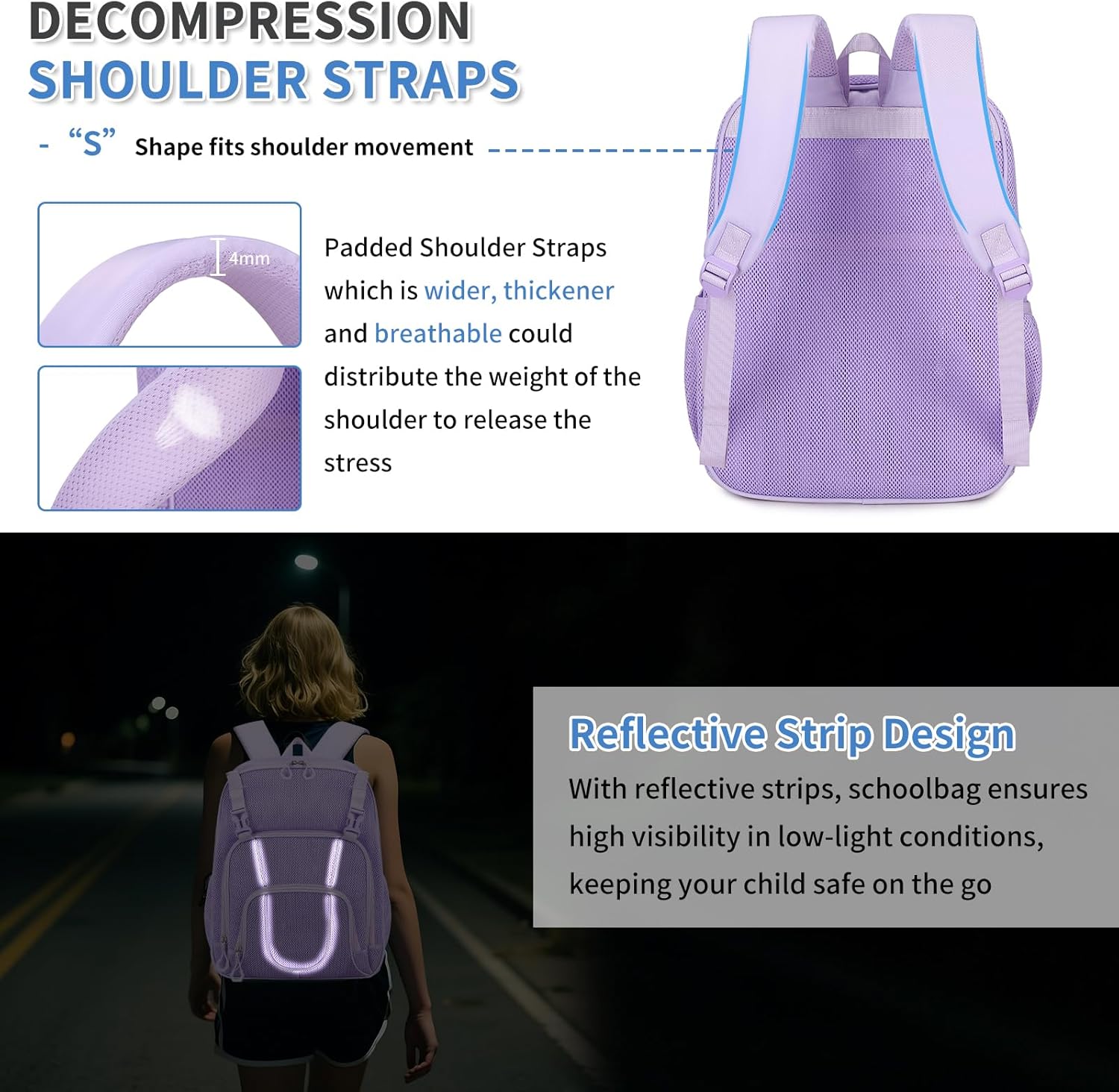 Mesh Backpack Heavy Duty See Through Transparent Backpack for School Large Capacity Bookbag for Swimming Beach