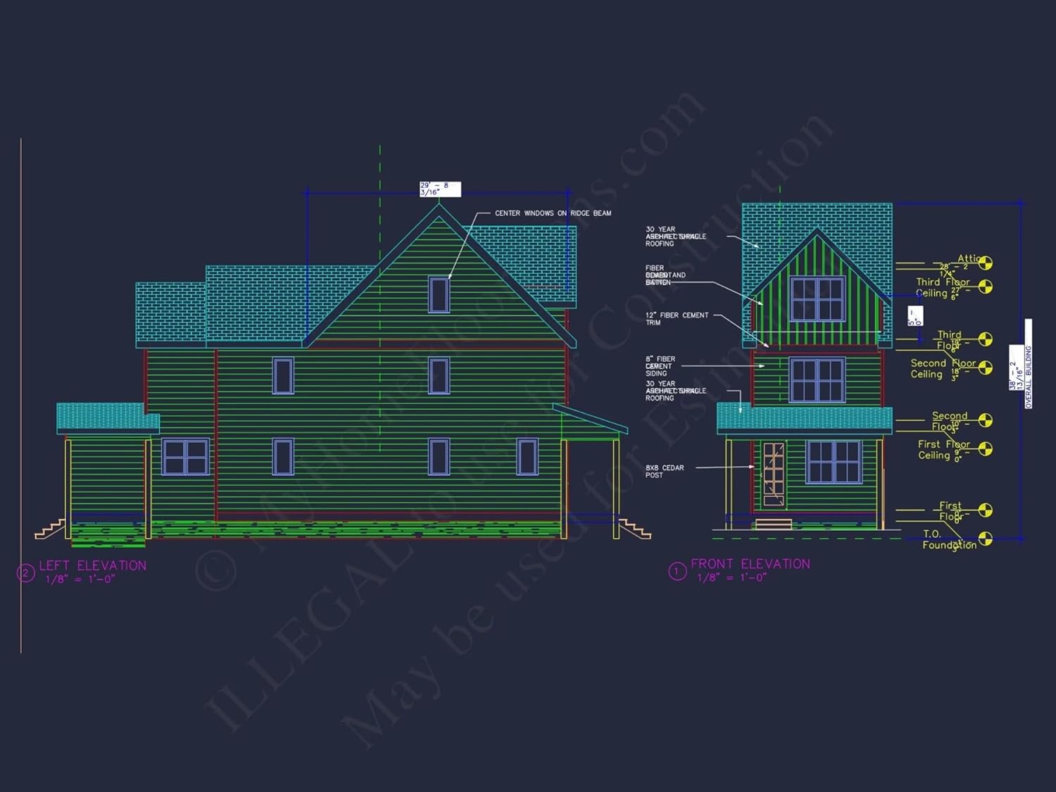 20-1678 HOUSE PLAN - Efficient 3-Story House Floor Plan with CAD Architecture Designs
