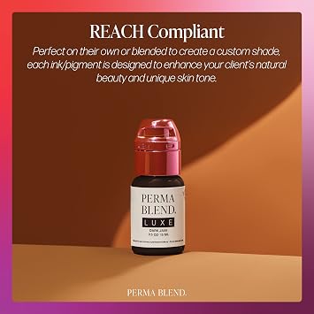 Perma Blend Luxe - Dark Java - Vegan Lip Tattoo Ink - Warm Brown Microblading Pigment with Medium-High Opacity - for Lip Blush & Permanent Makeup - Cruelty-Free (0.5 oz)
