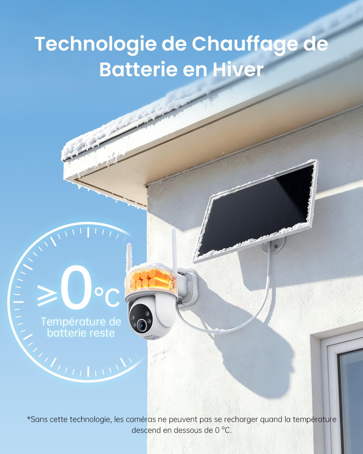 CZEview 10W Caméra Surveillance WiFi Extérieure Solaire sans Fil, AOV | Enregistrement vidéo continu, Suivi de mouvement, détection 30m, vision nocturne, étanche, Détection gratuite par IA