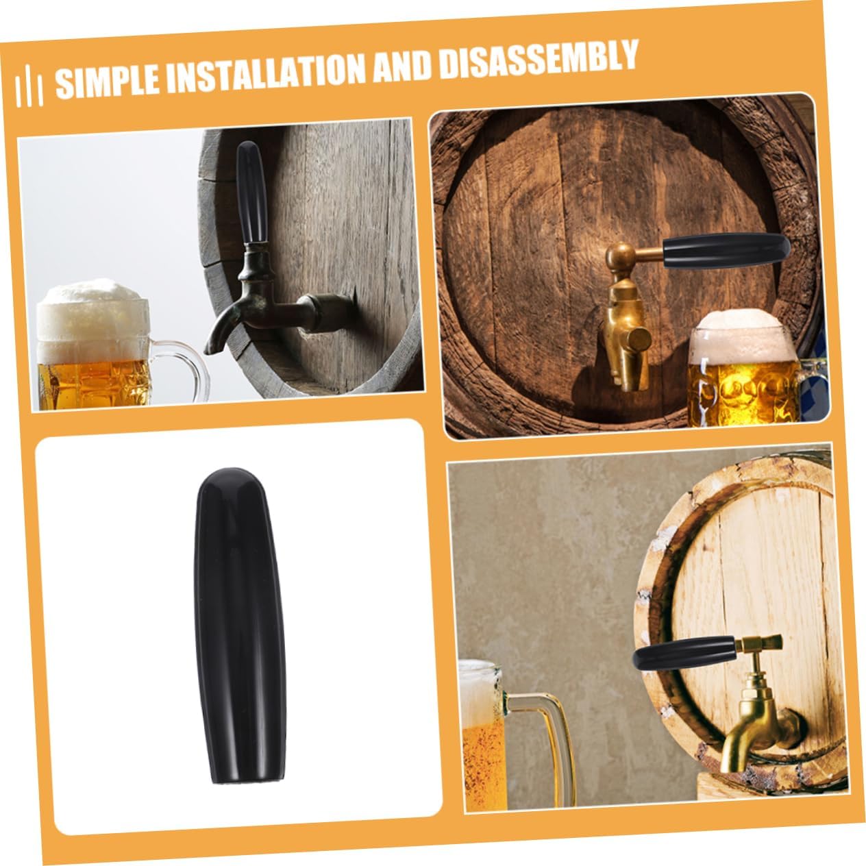 Ciieeo Beer Bottle Accessories Keg Tap Handle Plastic Beer Tap Draft Faucet Handle Bar Equipment