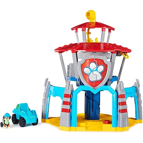 Paw Patrol, Dino Rescue HQ Playset with Sounds and Exclusive Rex Figure and Vehicle