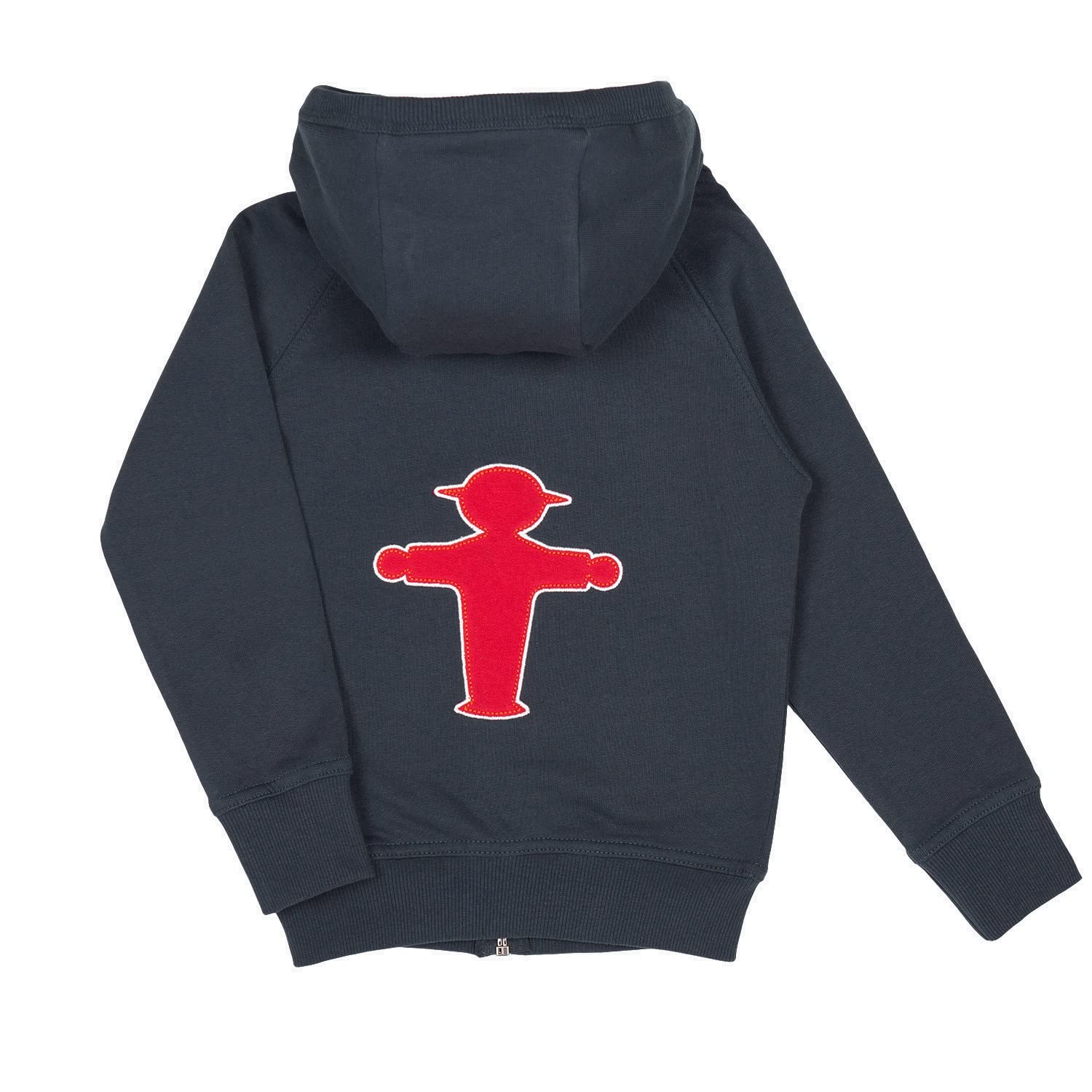 AMPELMANN Kleiner Demonstrant | Kapuzen-Jacke Kids dunkelblau| aus 100% Bio Baumwolle mit Geher & Steher