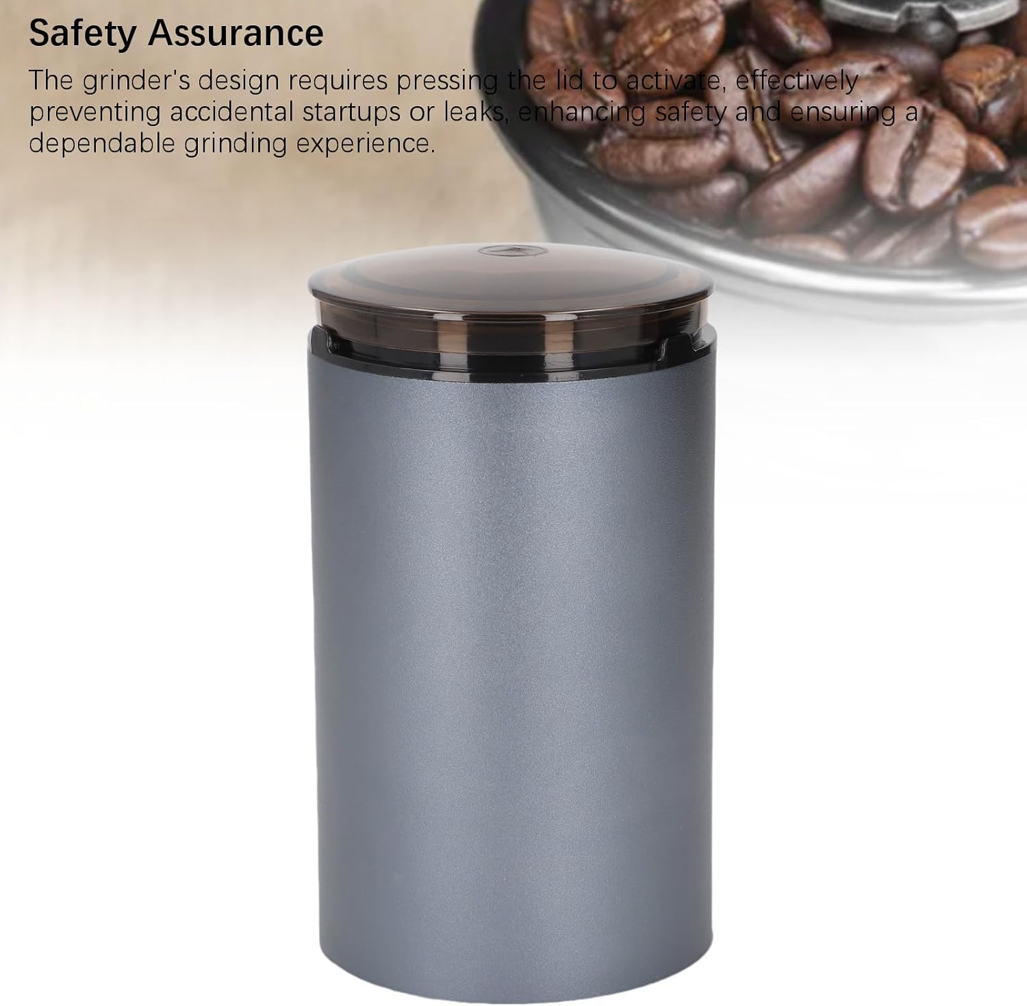 Electric Coffee Grinder, 150W Power, 50g Capacity, Stainless Steel Blades, Portable Design - Easy Operation, Safety Features, Ideal for Home and Travel Use