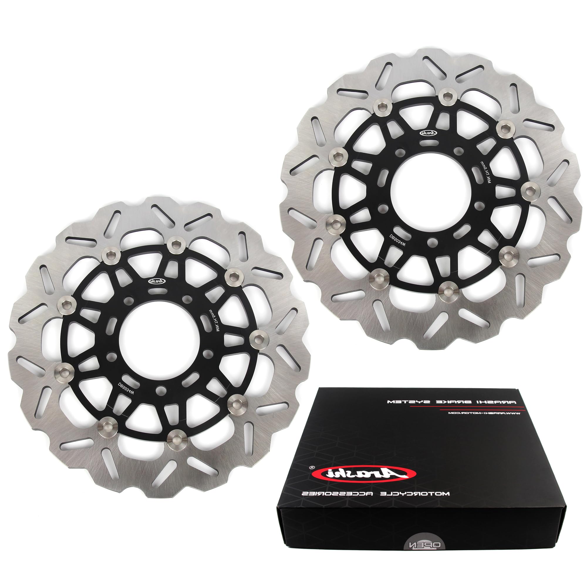 Vorderradbremsscheiben für Kawa.saki Z750 ABS 2007-2012/Z750R ABS 2011 2012 Bremsscheiben vorne Motorradzubehör Z 750 Z750 R 750R Schwarz 2008 2009 2010