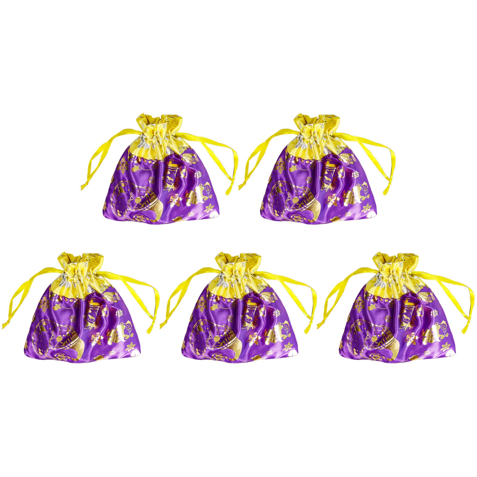 Buxuaaaa Christmas Drawstring Gift Bags Christmas Goodies Treat Favor Presents Bag Candy Favor Gift Bags Drawstring Size