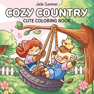 Cozy Country: Cute Coloring Book for Adults and Teens with Adorable Animals and Easy-to-Color Scenes for Relaxation
