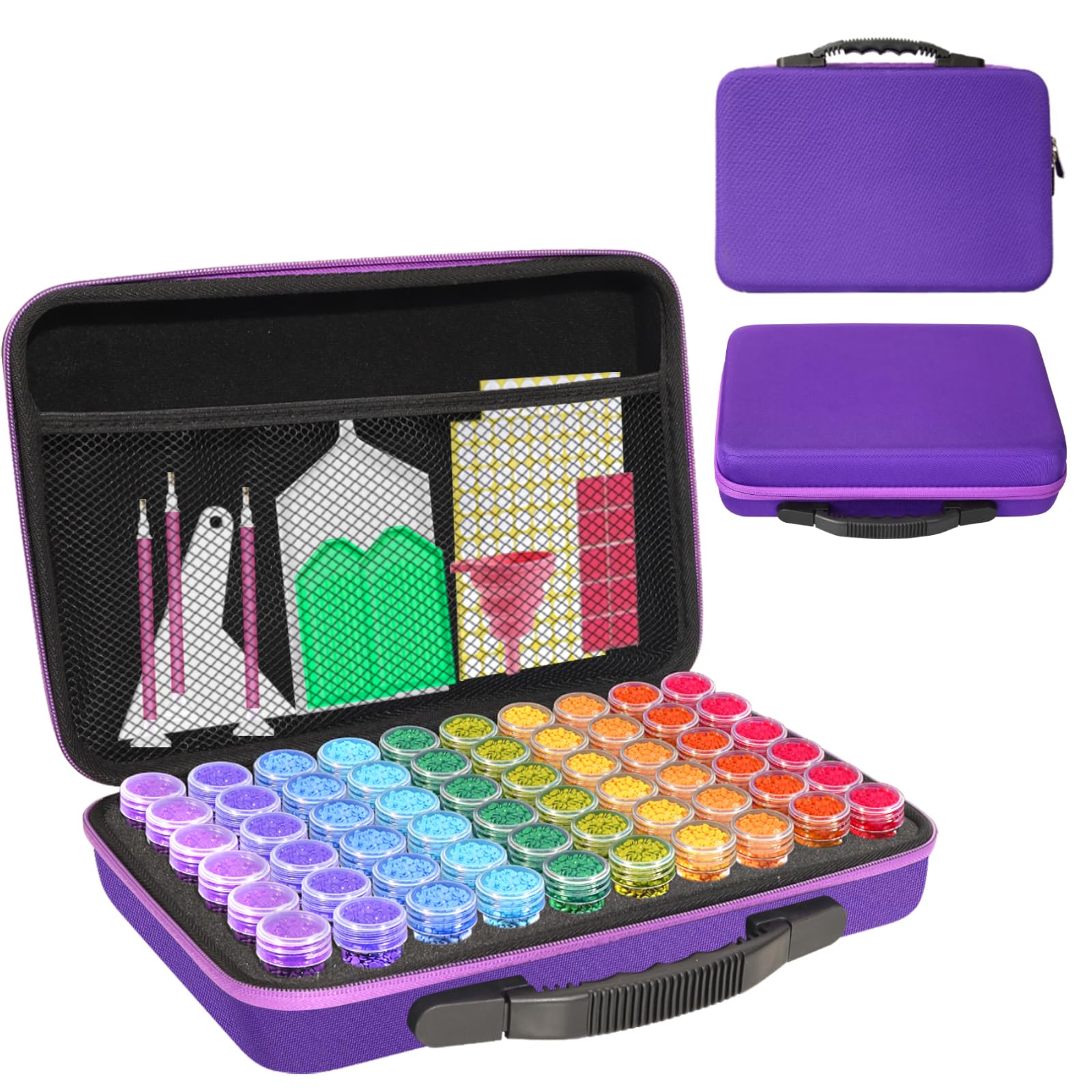 CAIOVSE Diamond Painting Storage Containers,60 Slots Diamond Painting Accessories Kits Diamond Art Accessories and Tools for Craft Jewelry Rhinestones