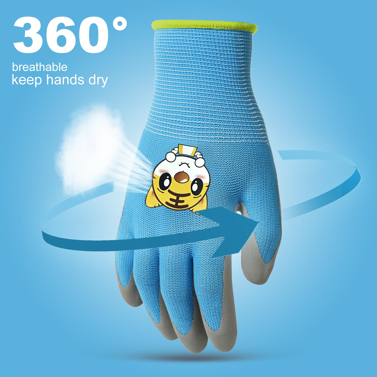 OSDUE 3 works of Gardening Gloves, Kids Safety Work Gloves - Image 4