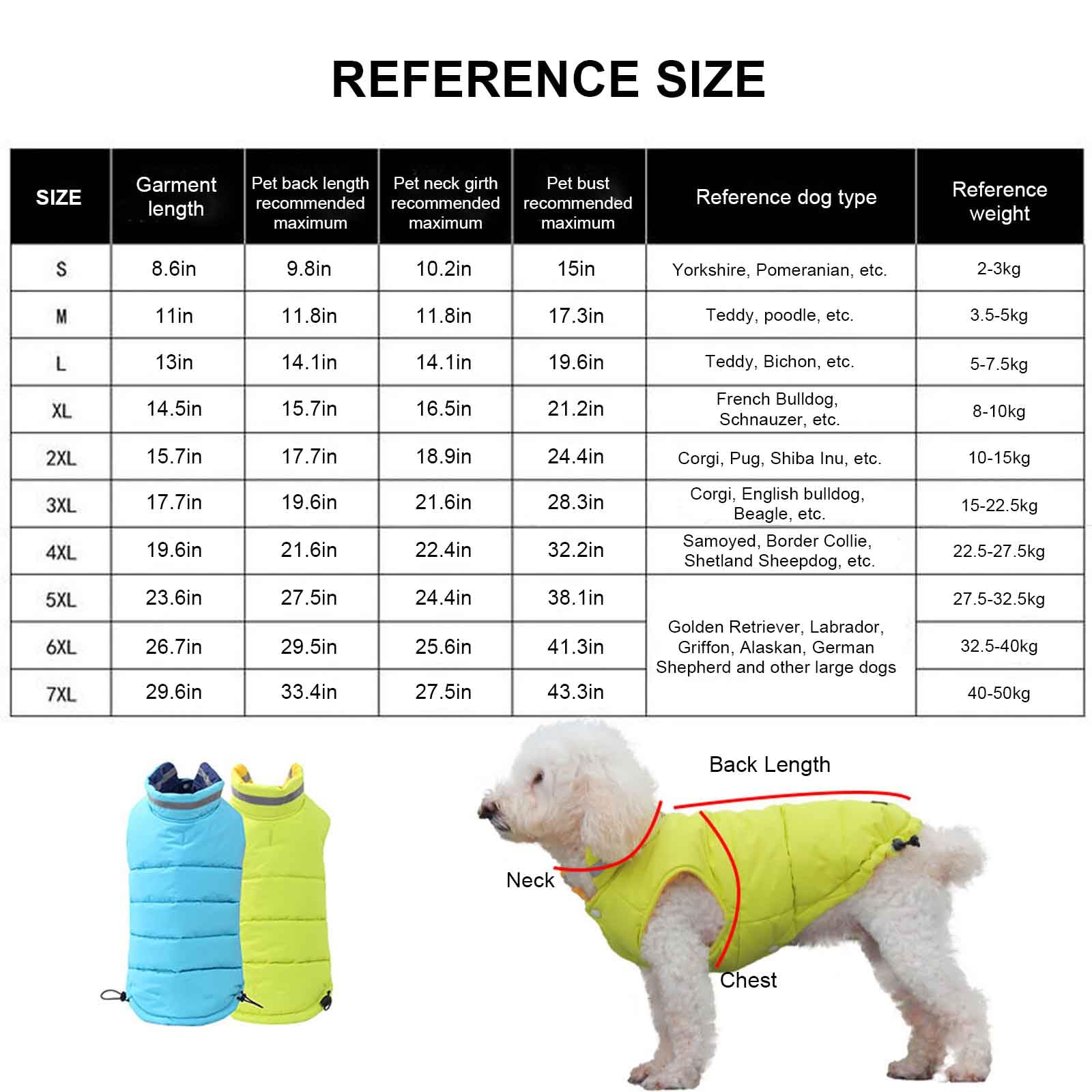 Cappotti Invernale per Cani, Giubbotti Caldo per Cani, Cappottino Cane Impermeabile E Antivento con Strisce Riflettenti, per Cani di Piccola, Media E Grande Taglia,Blu,XXL