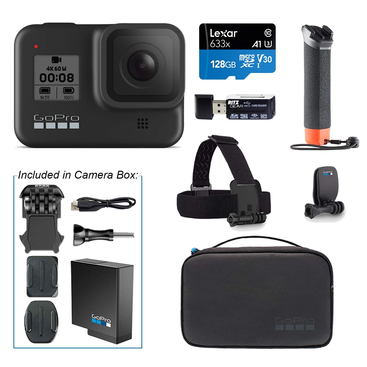 Buy GoPro Hero 8 Black Edition Action Camera Kit with Lexar 633x 