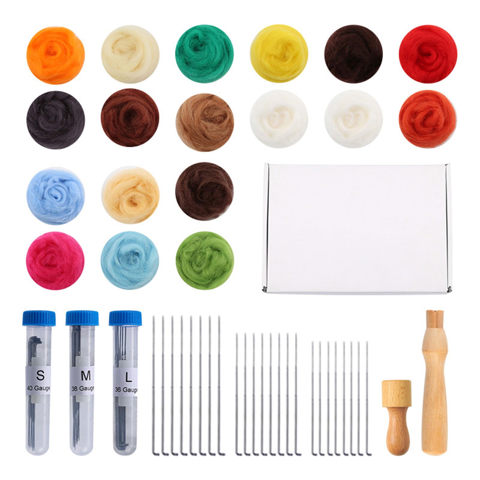 Hsioluted Needle Felting Kits for Felted Wool Needle Felting Supplies Dolls Making Accessory Kits