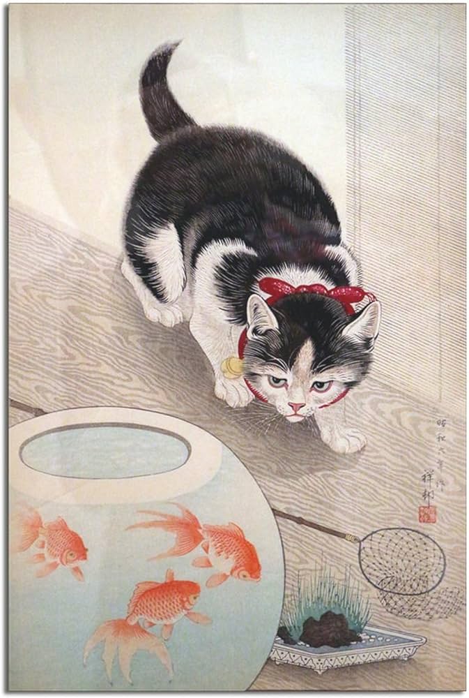 【絵画】ネイチャーアート　「金魚」原画 絵画】ネイチャーアート 「金魚」原画