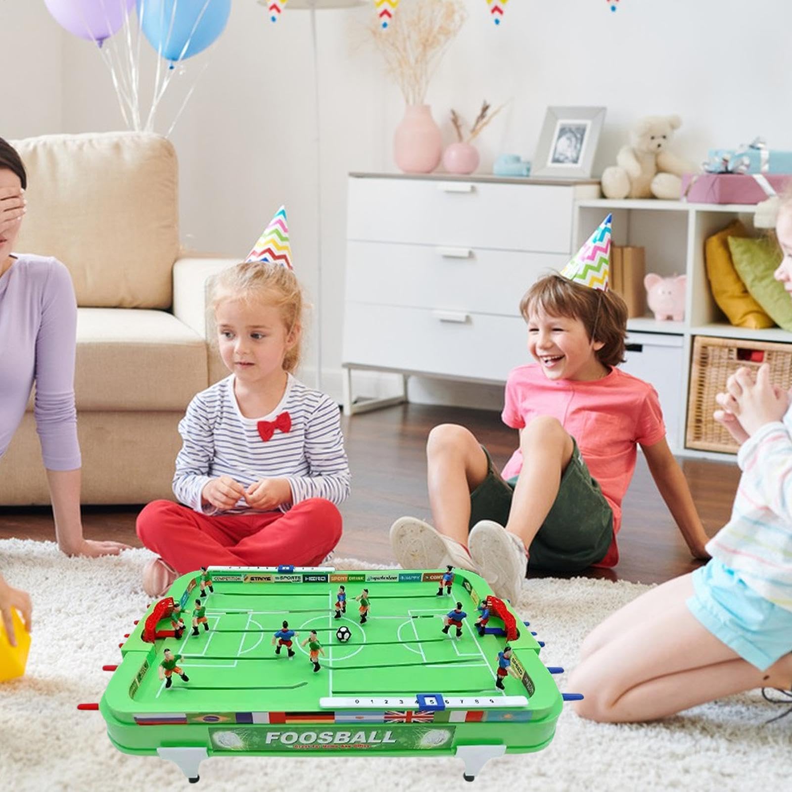 Calciobalilla interattivo da tavolo e squisito gioco compatto da calcio balilla | Calciobalilla compatto per bambini, adulti, per casa, viaggi, esterni, interni, divertimento familiare, intrattenimento