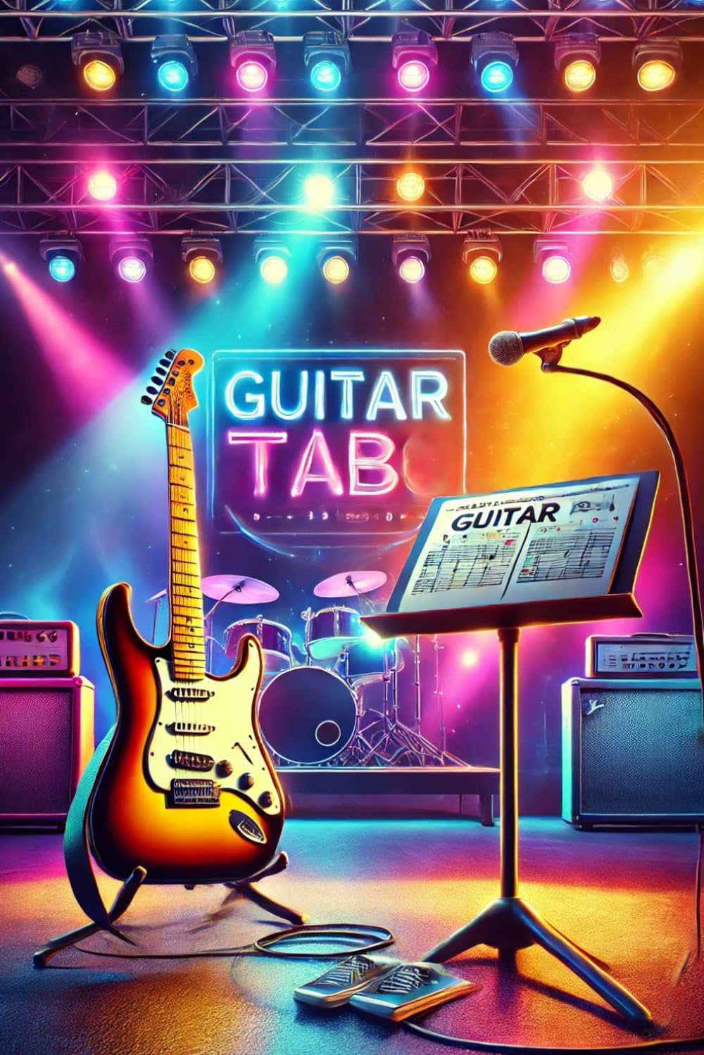 Cahier de musique pour guitare papier haute qualité relié
