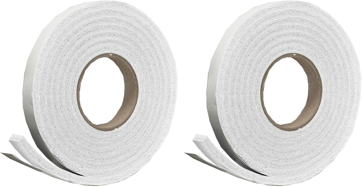 Frost King R538WH Rubber Foam Tape 3/8in Wide x 5/16in Thick x 10ft Long, White