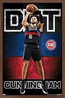 Vista 5 de NBA Detroit Pistons - Póster de pared de Cade Cunningham 23, 22.4 pulgadas de largo x 14.7 pulgadas de ancho, versión premium sin marco