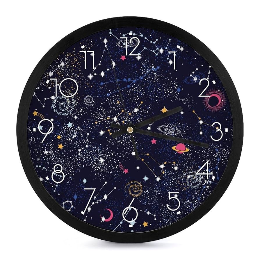 Amazon.co.jp: 惑星 宇宙柄 星柄 星座 掛け時計 おしゃれ 北欧