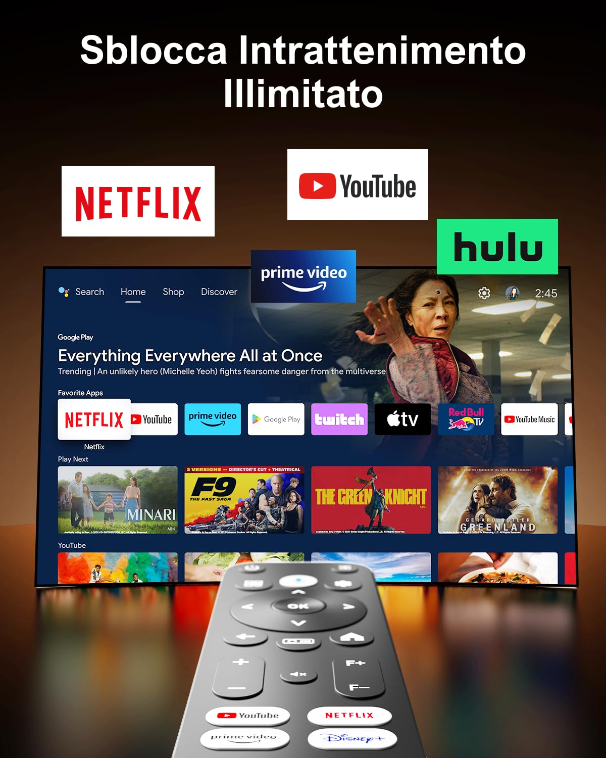 ULTIMEA Proiettore 4K Vero Android TV 11.0 con Netflix, Proiettori Full HD 1080P Portatile per esterni con 90°Rotabile, Videoproiettore 5G WiFi Bluetooth, 600 ANSI, Con Dolby Audio, Nova C40