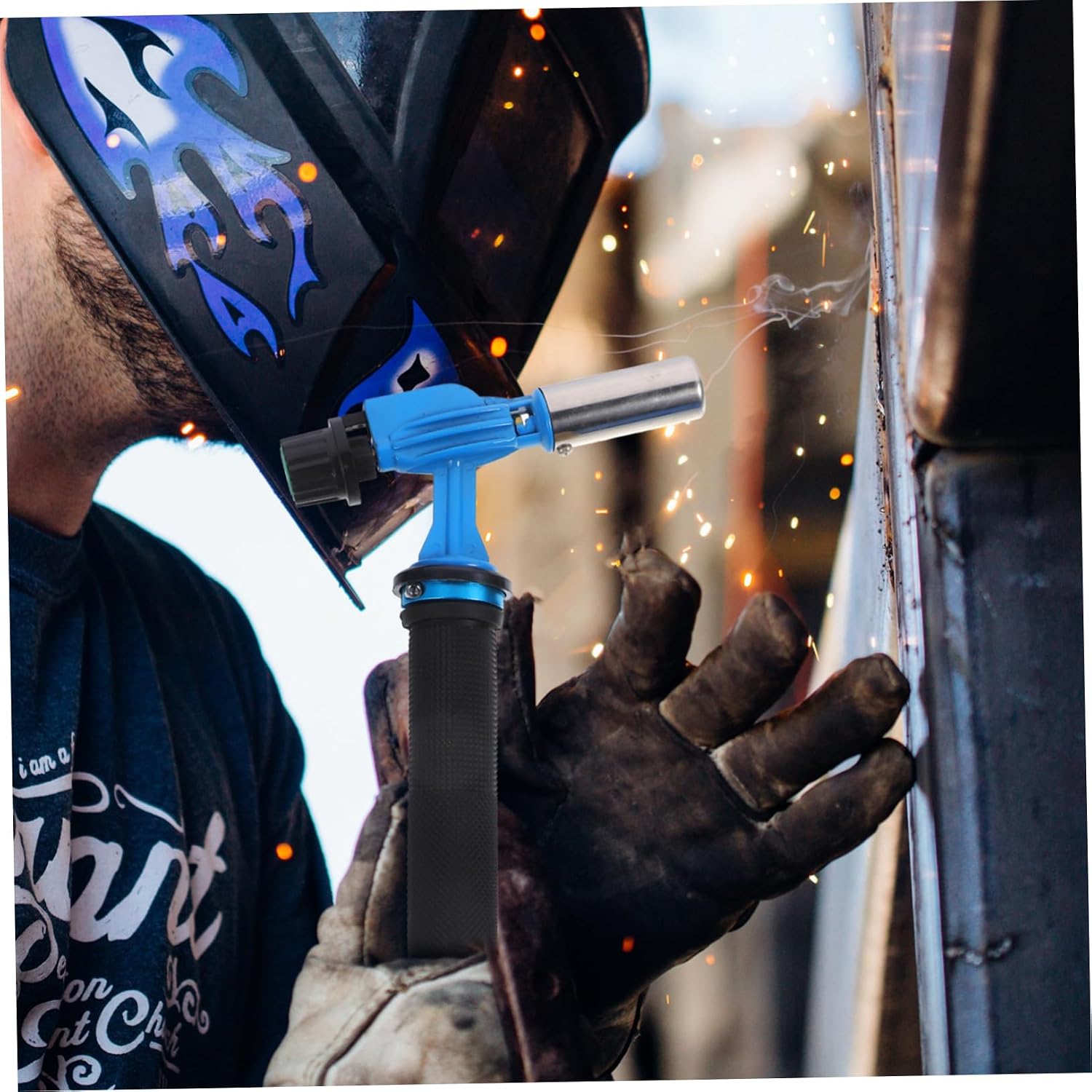 OSALADI High Temperature Gas Torch Welding Ignition Ergonomic Handle Double Safety Buckles Liquefied Gas