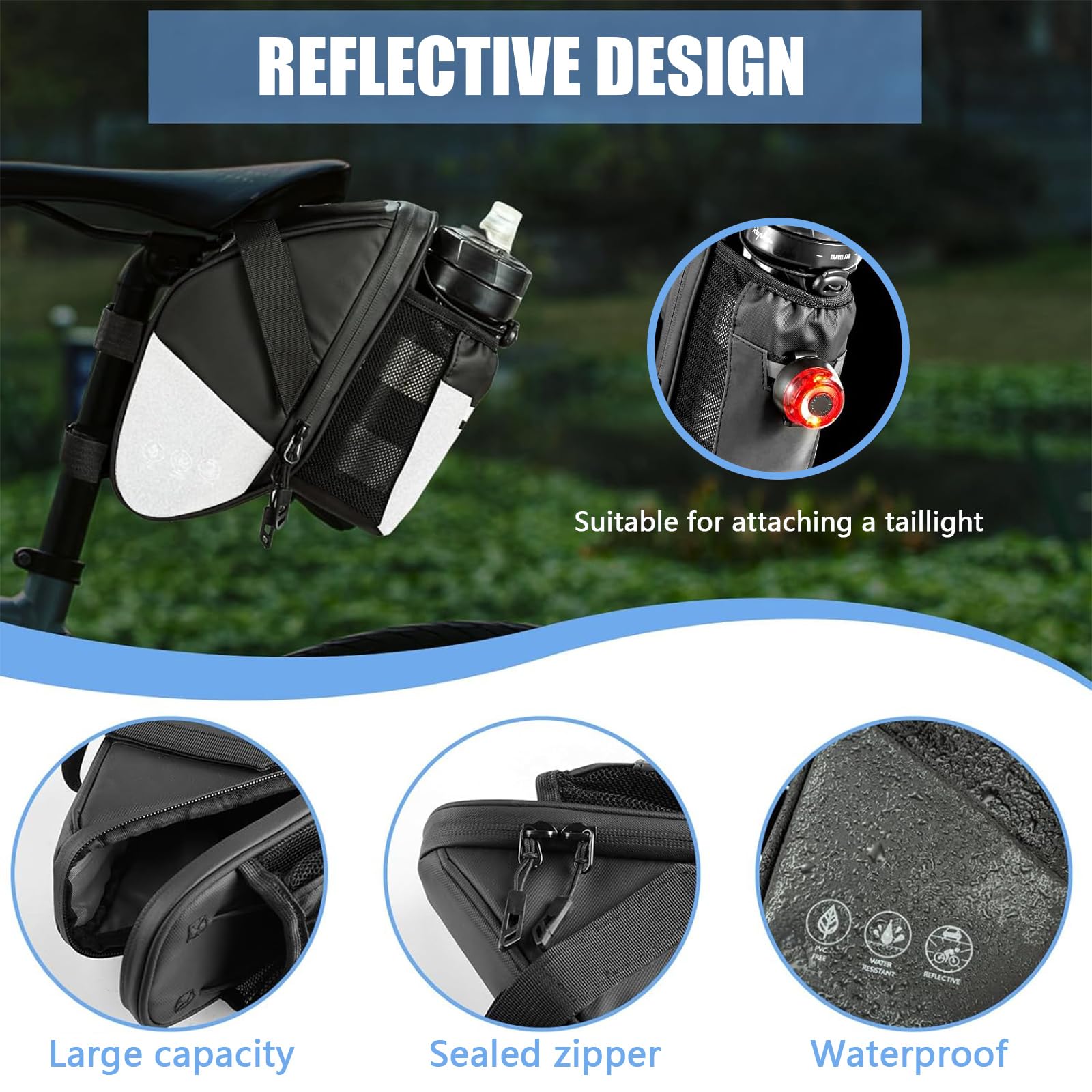 Amazon.com: Bike Seat Bag, Bicycle Saddle Bag Under Seat Cycling