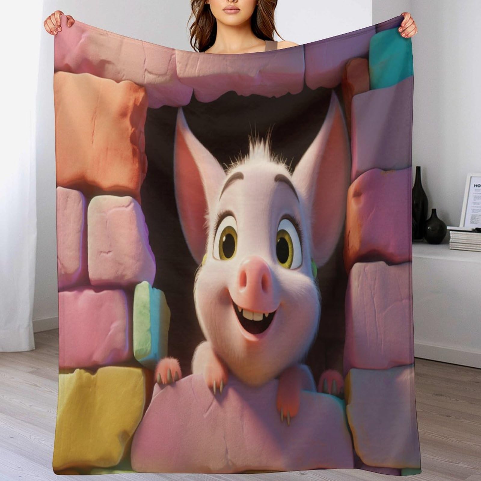 Couverture cochon mignon, id&eacute;e cadeau id&eacute;ale pour enfant
