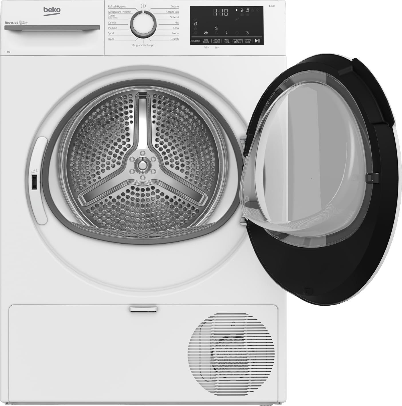 Beko BMT481WI_IT 8kg, Classe C, Linea Estetica NX, motore inverter, Display Touch