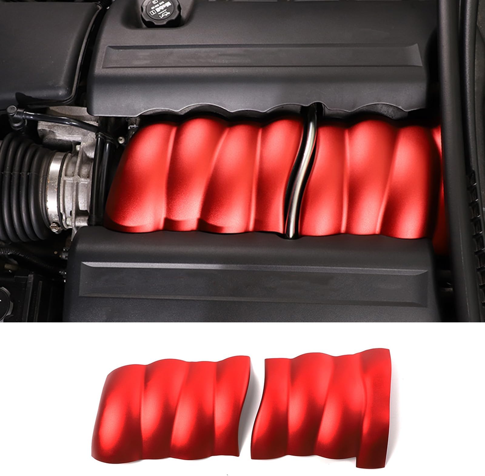 PIUGILH Car Fuel Engine Trim Covers Fit for C6 Corvette 2005-2013 Accessories...
