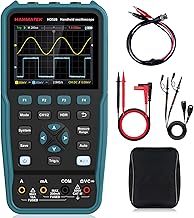 Oscilloscope Numérique, Mini-Oscilloscope TFT HANMATEK HO52S 3,5", Oscilloscope et Multimètre 2 EN 1, Ecran Rétroéclairé, Fonction d'auto-Etalonnage, 7 Mesures automatiques, Fonction de Mémoire