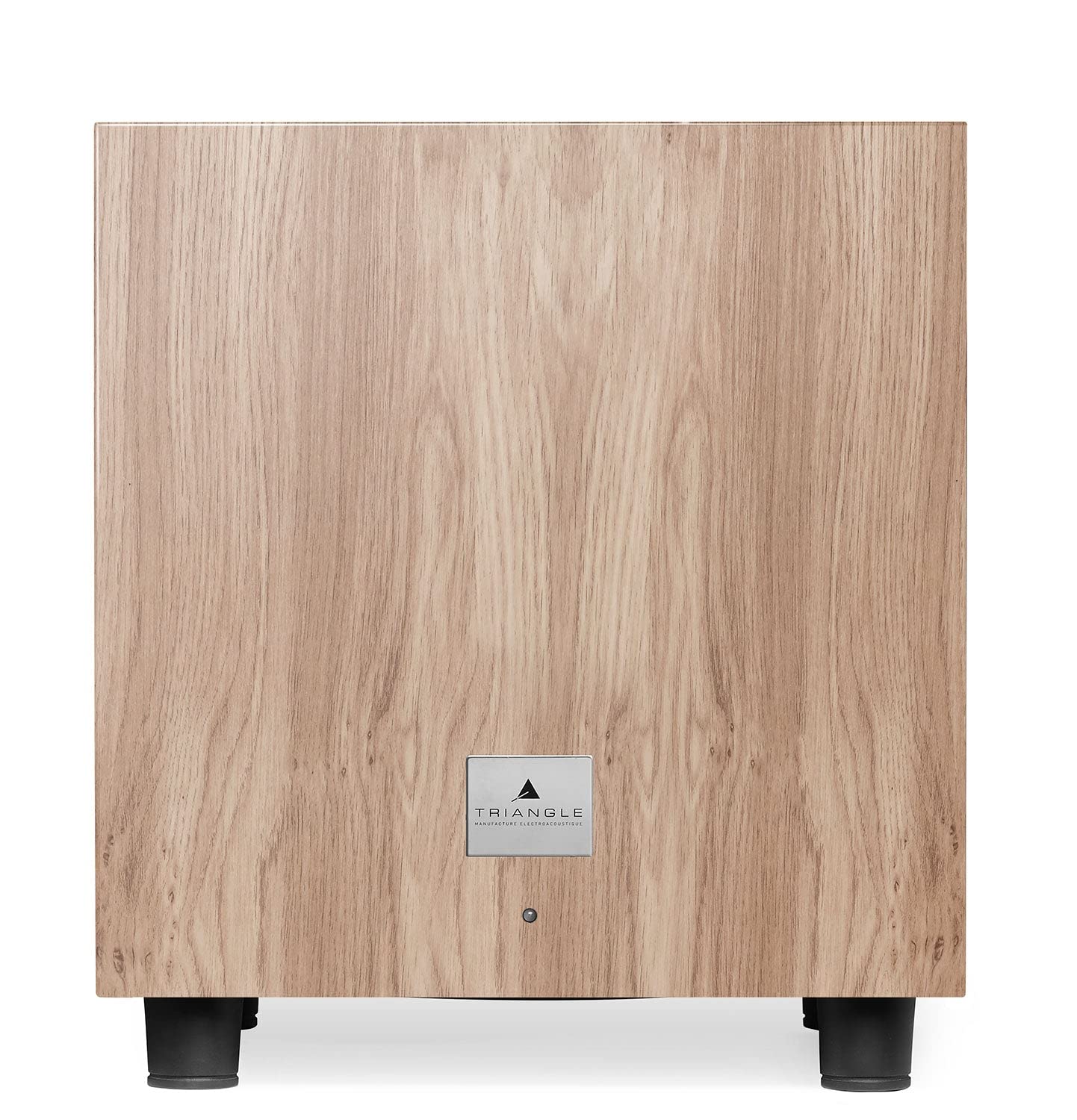 TRIANGLE – Tales 340 Subwoofer mit 200W Verstärker – Bassreflex – 25 cm Lautsprecher – Cinch/LFE-Eingänge – Mehrzweckmusik und Heimkino – 342 x 383 x 357 mm - Eiche hell