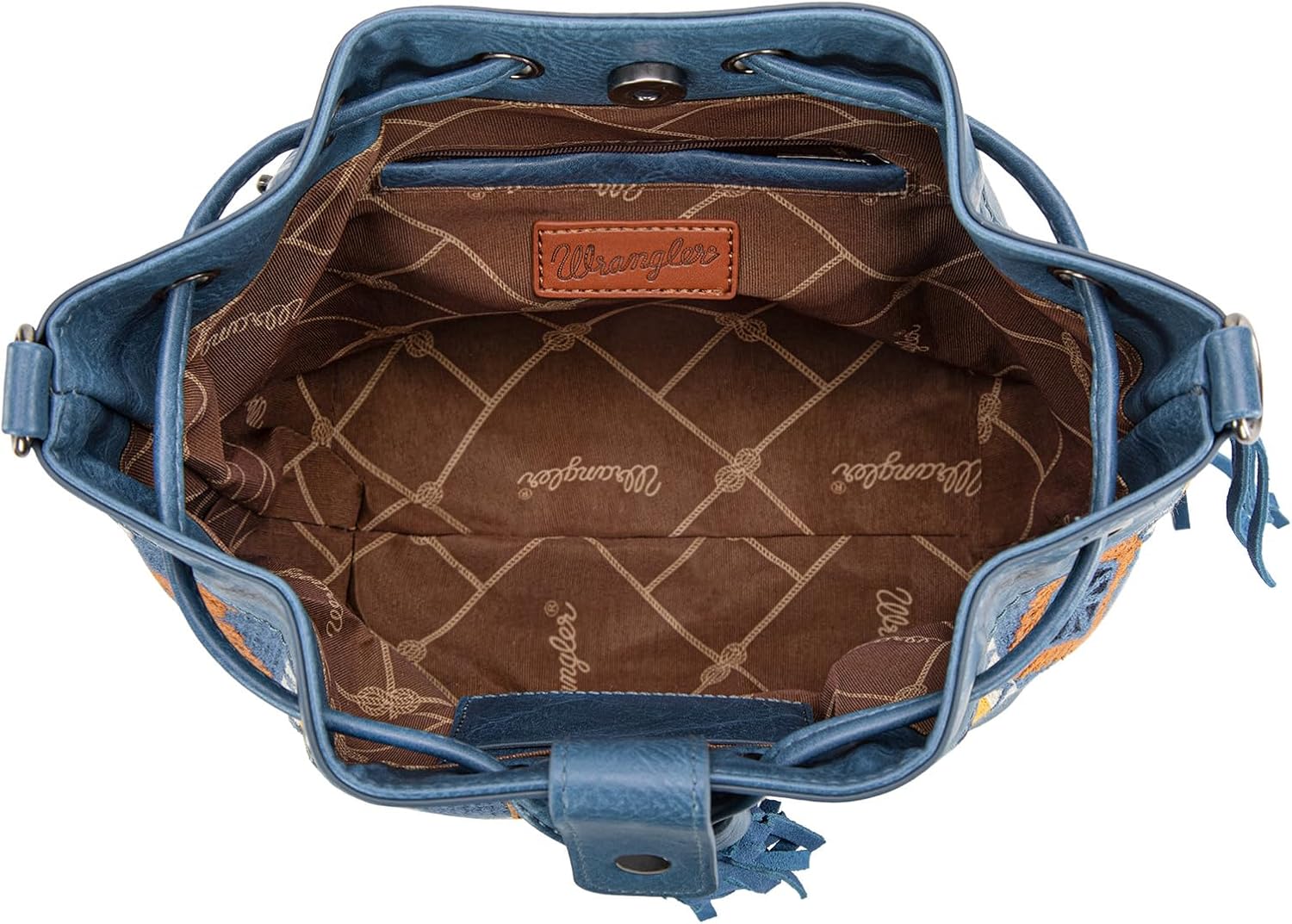 Wrangler Hobo Bags for Women Designer Aztec Bucket Purses Western Tapestry Shoulder Handbags - Image 6