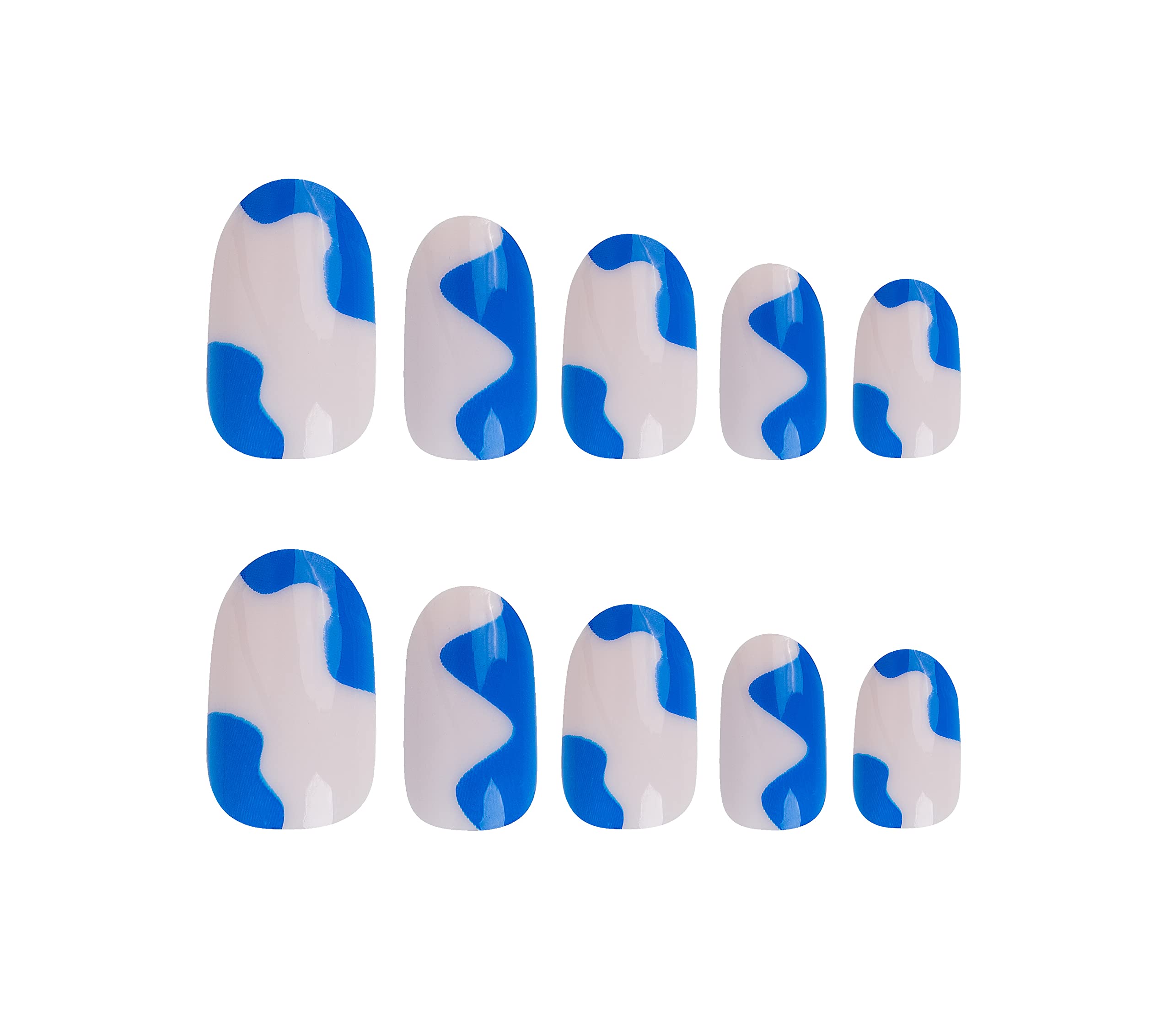 Nail HQ Oval Blue Bombshell Nails, Variety Pack - Image 2