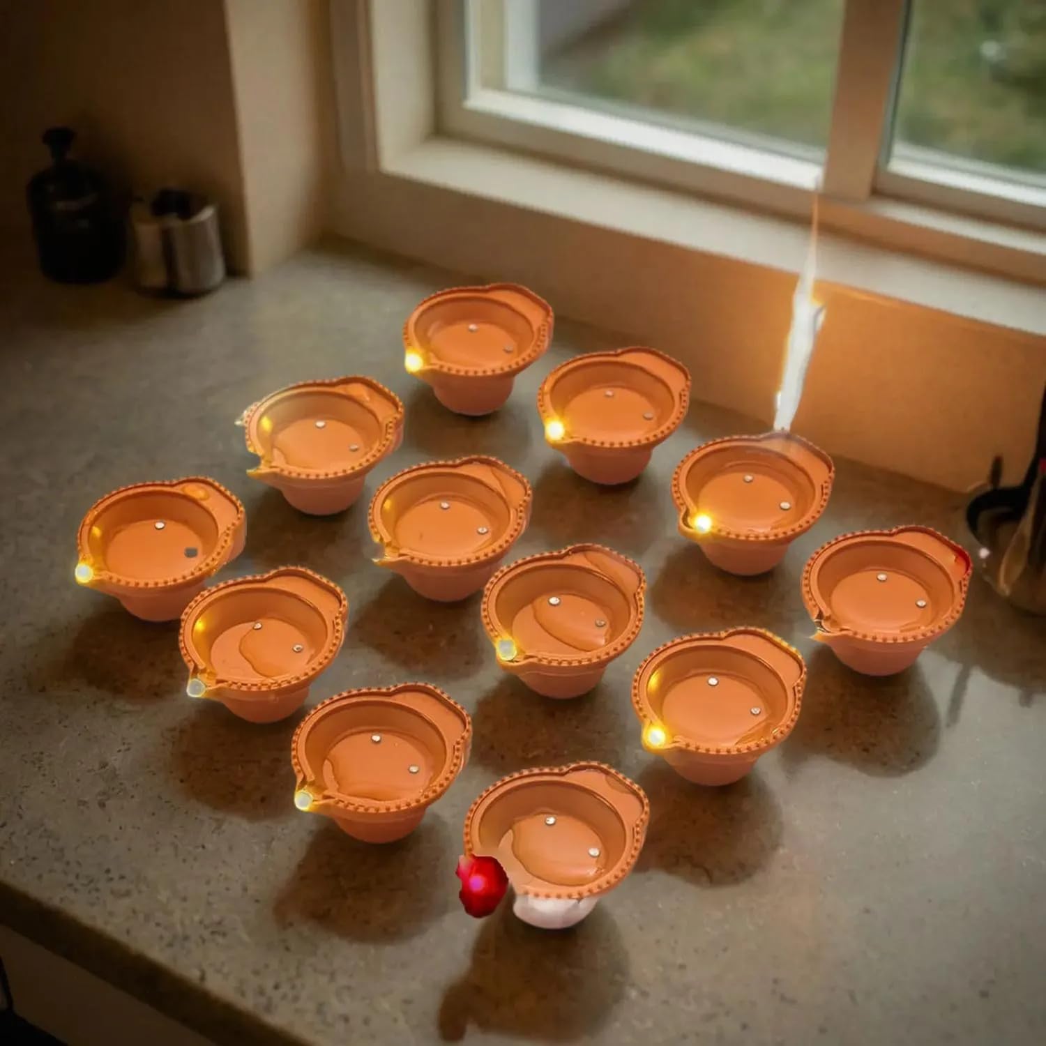 Amazon Brand - Umi LED Water Sensor Diya Set of 12 for Diwali Decoration Item for Home Décor - Multicolor 3D LED Diya Set Festival Diwali Decor for Office Living Room Diwali Festival Item (B0DHDCFDXJ) Amazon Price History, Amazon Price Tracker