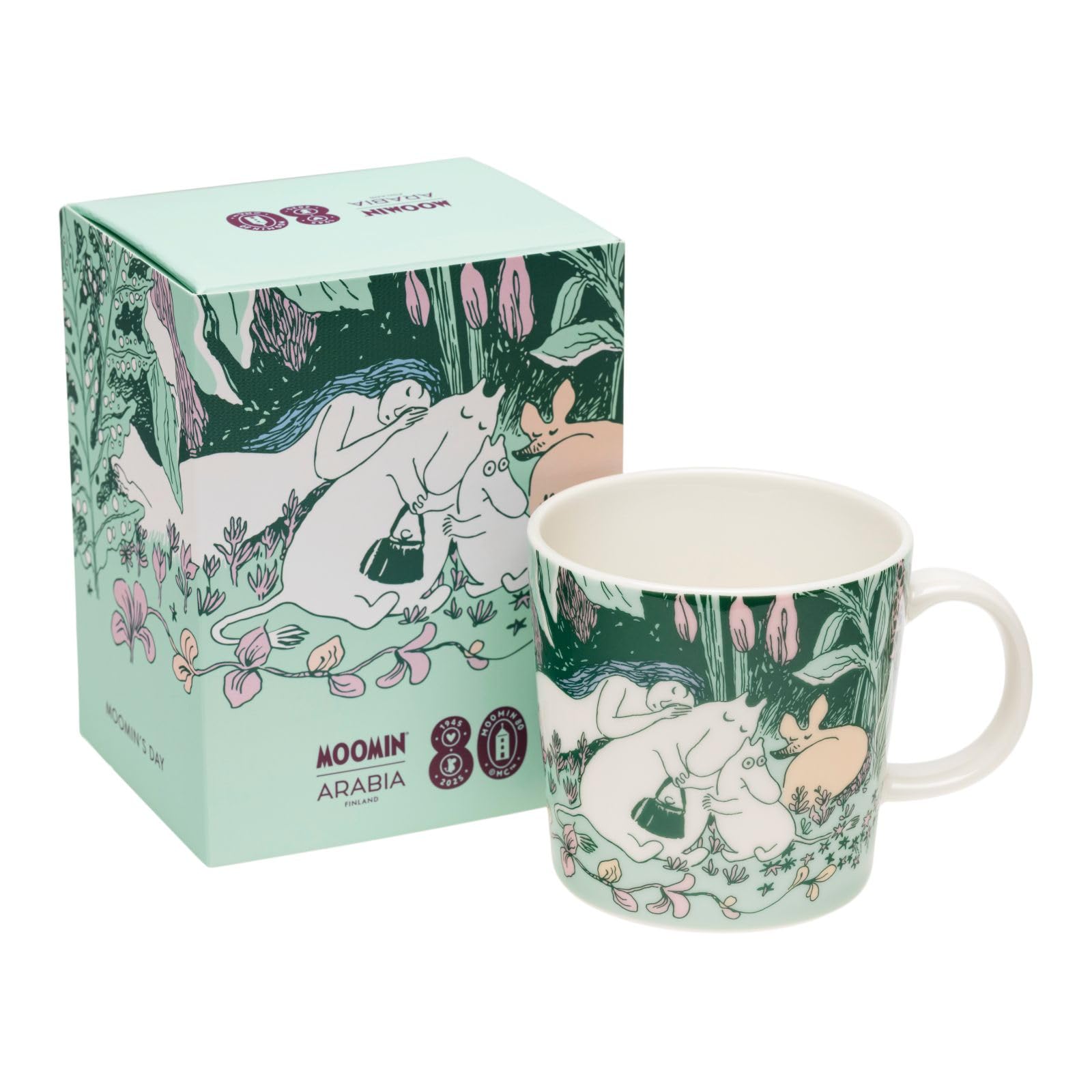 Amazon.co.jp: Moomin Arabia Moomins Day 2025 Mug, Green, 1079271