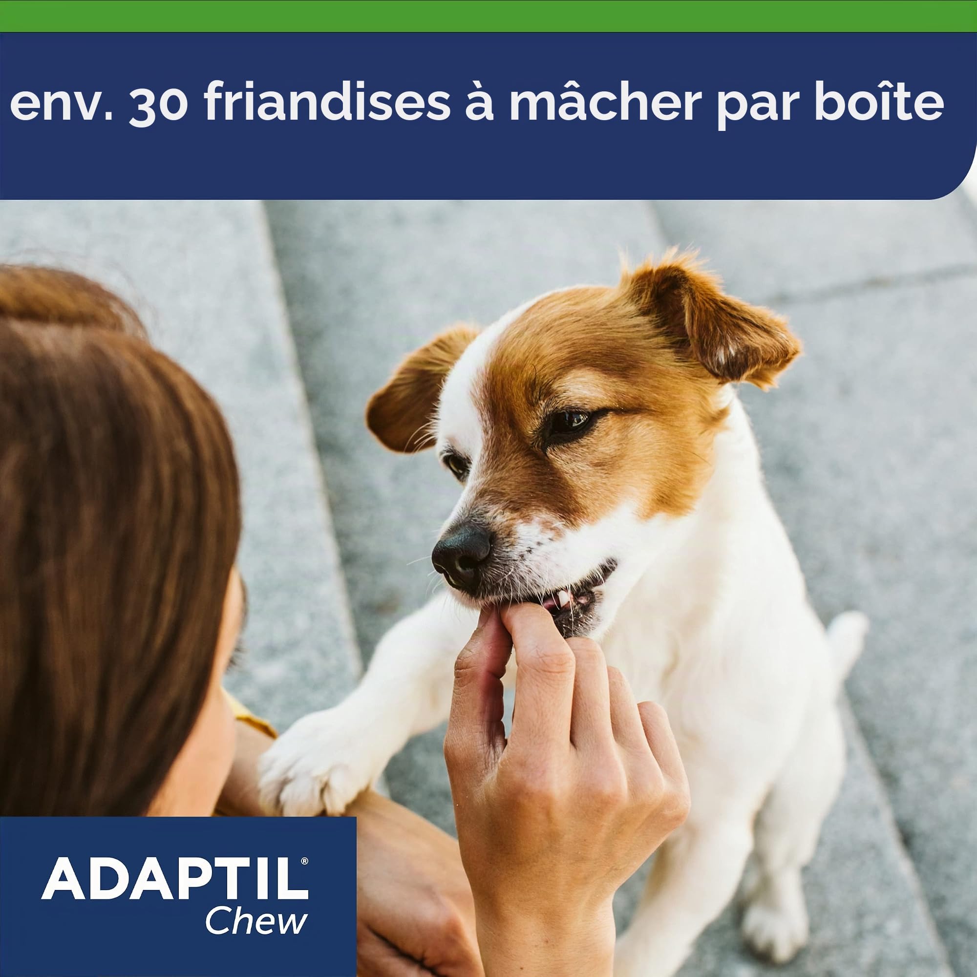 ADAPTIL Mâcher pour Chiens | Snack Anti-Stress pour Votre Chien | Relaxation Rapide dans des Situations stressantes | avec des ingrédients naturels | 30 pièces