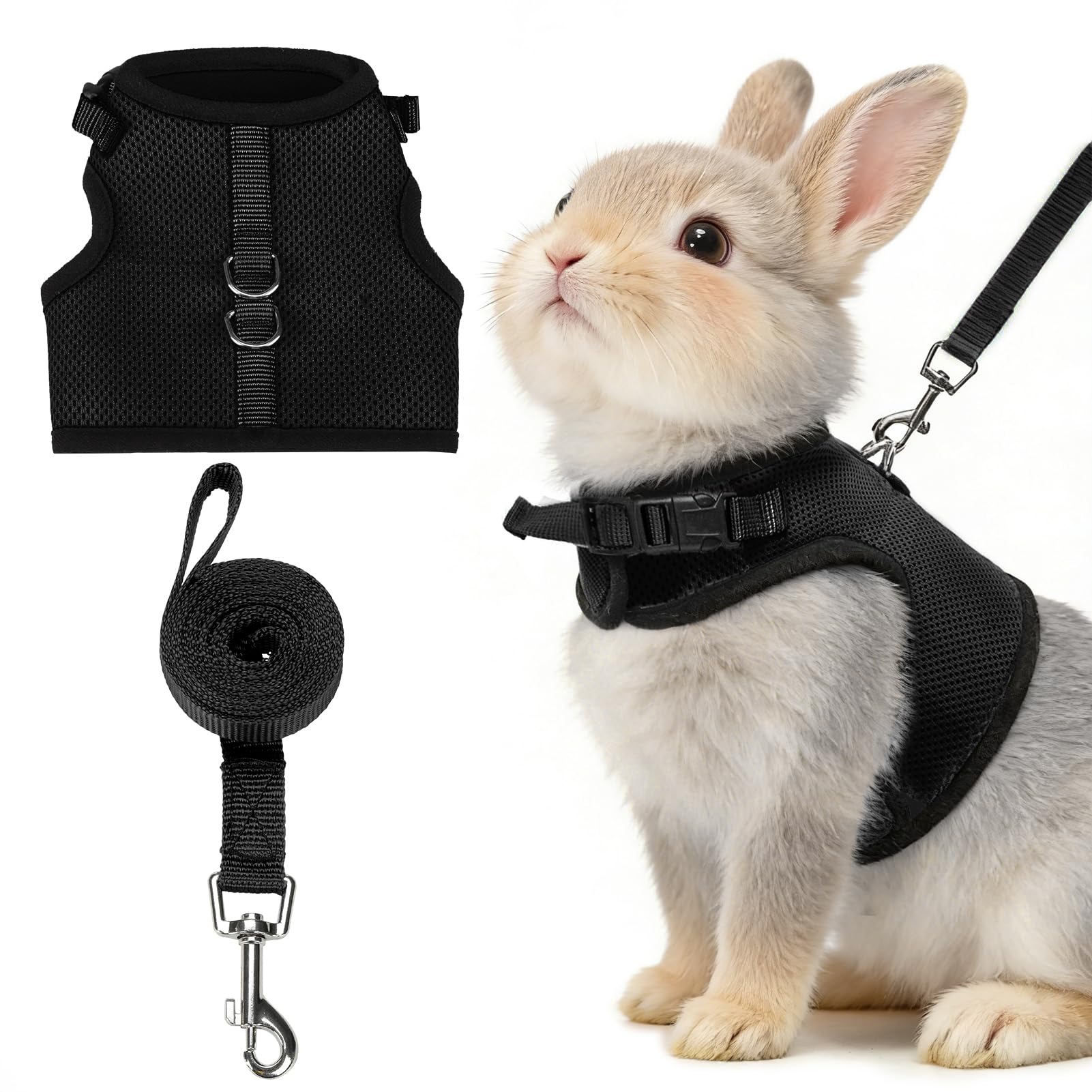 PUPTECK Bunny Rabbit Harness and Leash Set