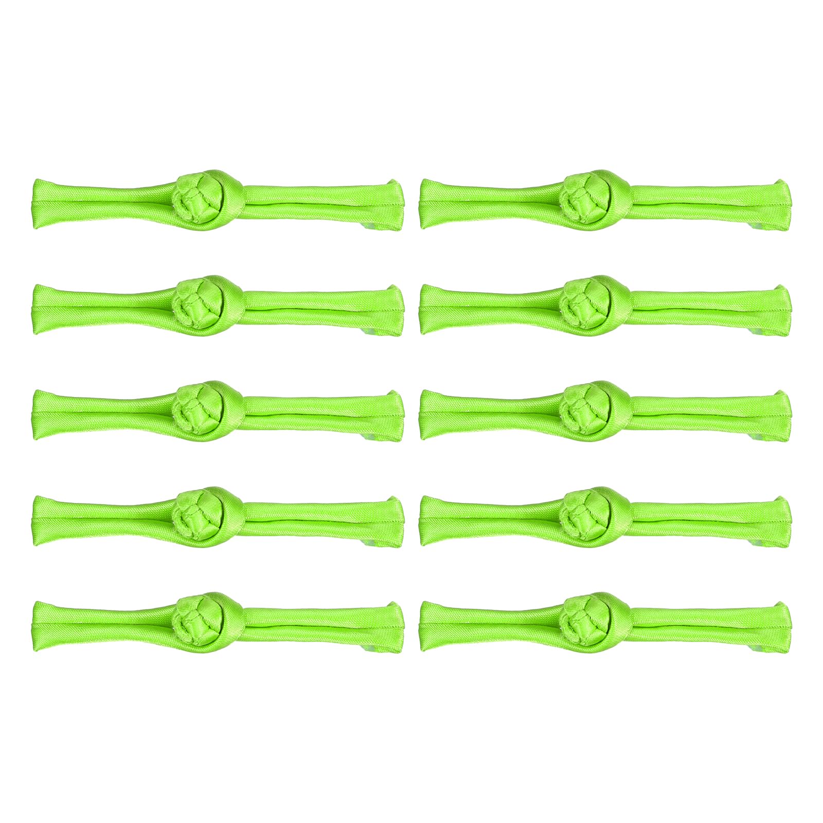 sourcing map 10 Pairs Chinese Knots Frog Buttons Closure Light Green Sewing Buttons Fasteners for DIY Sewing Coats Cloak Sweater Bridal Costume Outfit, 3.54x0.47 Inch
