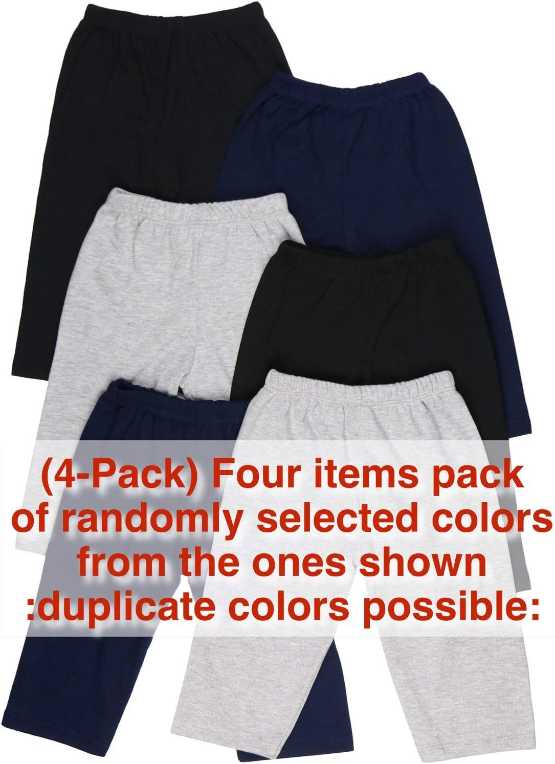 ToBeInStyle Boy's 4-Pack Casual Capri Pants Relaxed Fit