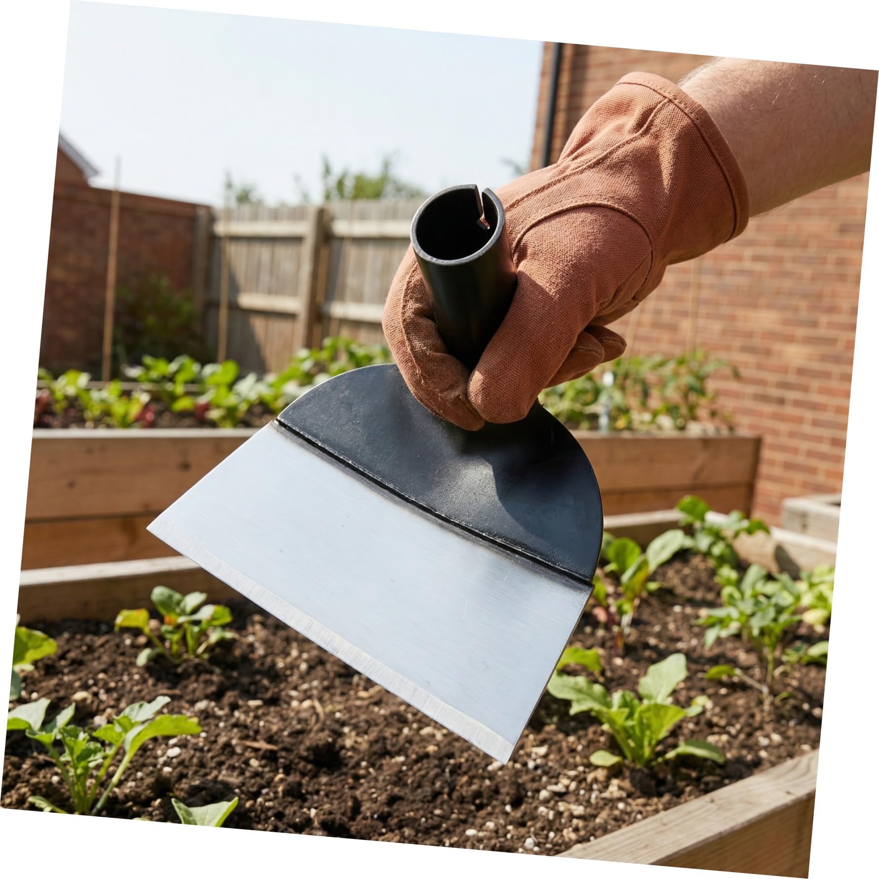 Attrezzo da Giardinaggio in Acciaio Robusto e Resistente Agli Urti, Strumento Manuale senza Manico per Giardinieri e Coltivatori per Lavorazioni Agricole e Diserbo
