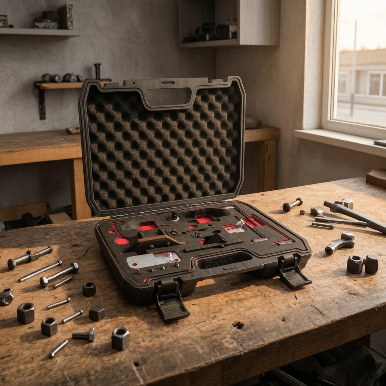 10 Pezzi Kit Calibrazione Albero a per Motore Francese C31 1.01. con Bloccaggio Manovella in Acciaio Carbonio per Officina Meccanica Professionale