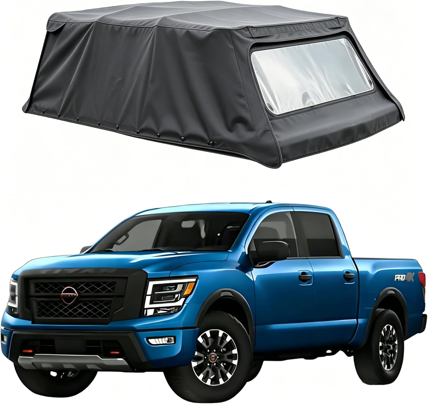 YP YuanPei Foldable Soft Truck Topper for Nissan Titan (5.5 ft Bed)