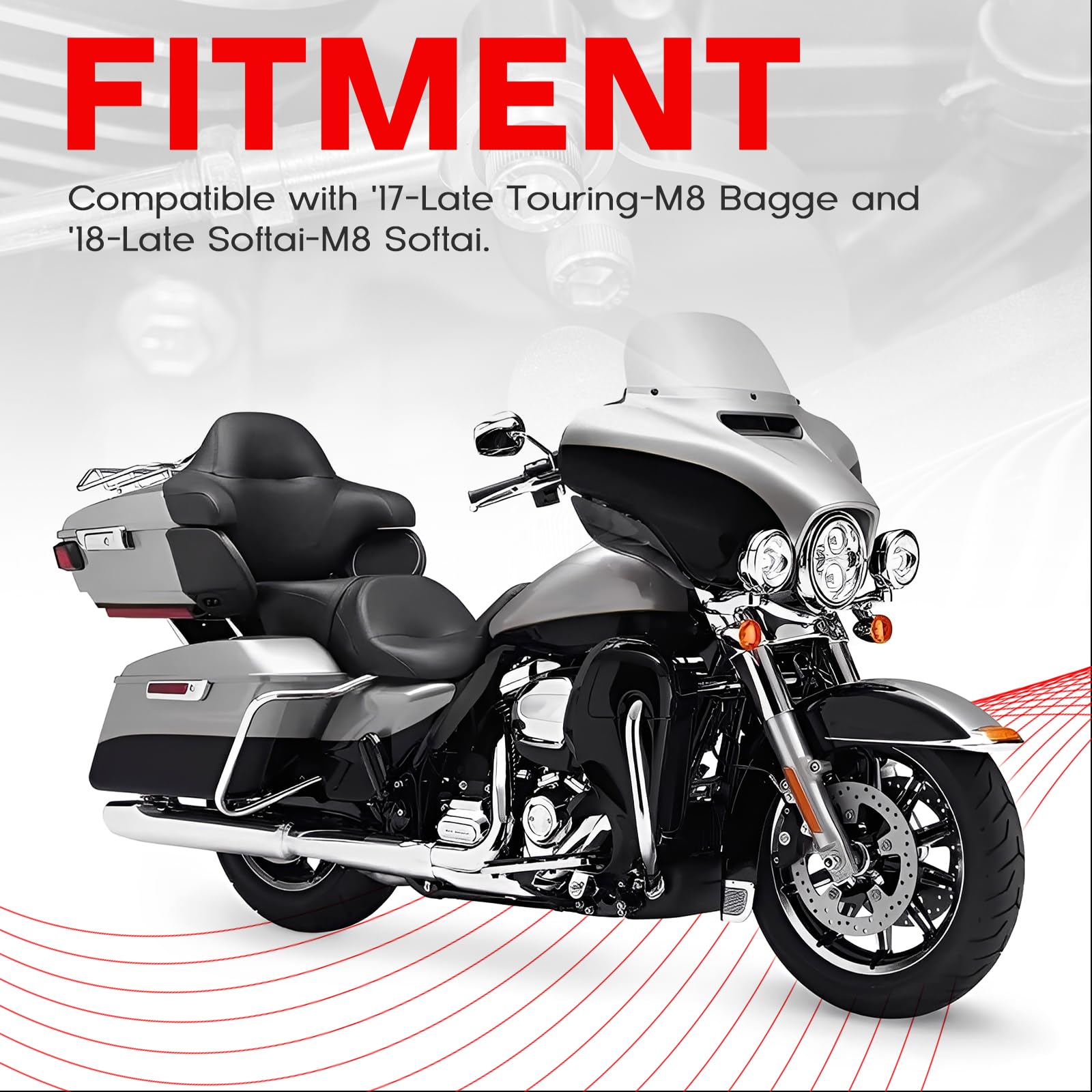 EZ Shift Neutral-Schalthilfe für Harley M8 Bagger Softail Touring ab 2017 Silber